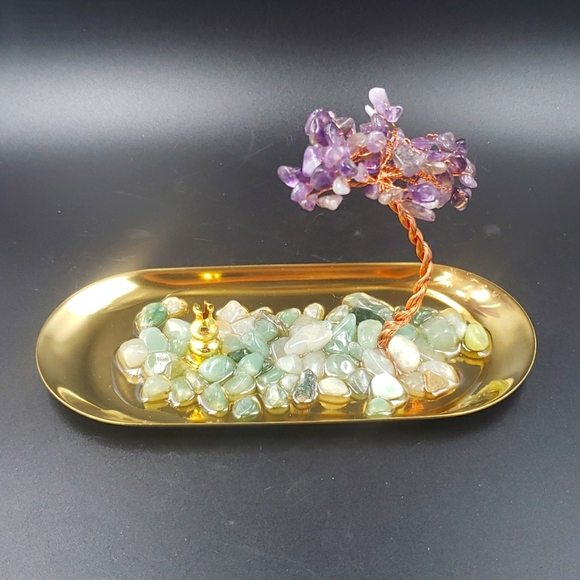 Other - Crystal Tree Incense Holder for Sticks, Money Tree Purple